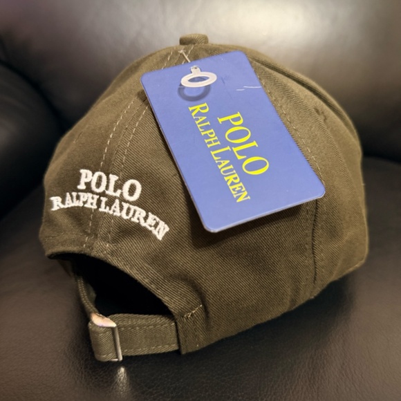MEN'S POLO RALPH LAUREN GREEN CLASSIC BEAR TWILL BALL CAP UNISEX ONE SIZE HAT - Picture 3 of 4
